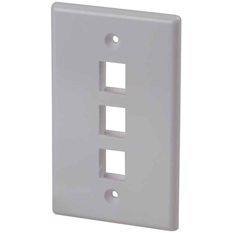 Keystone Wall Plate Triple White 