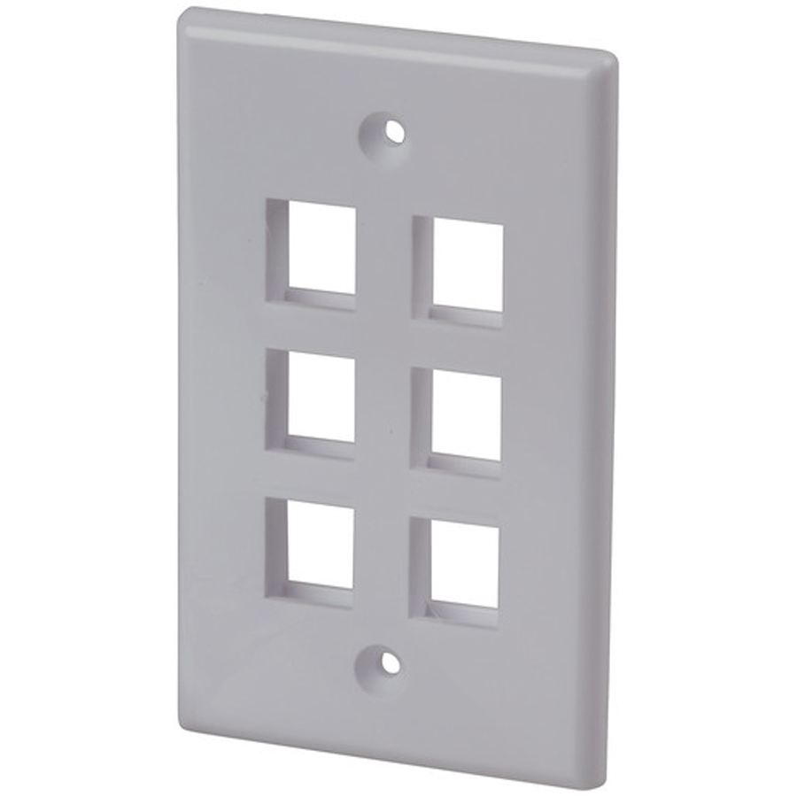 Keystone Wall Plate 6 Way 