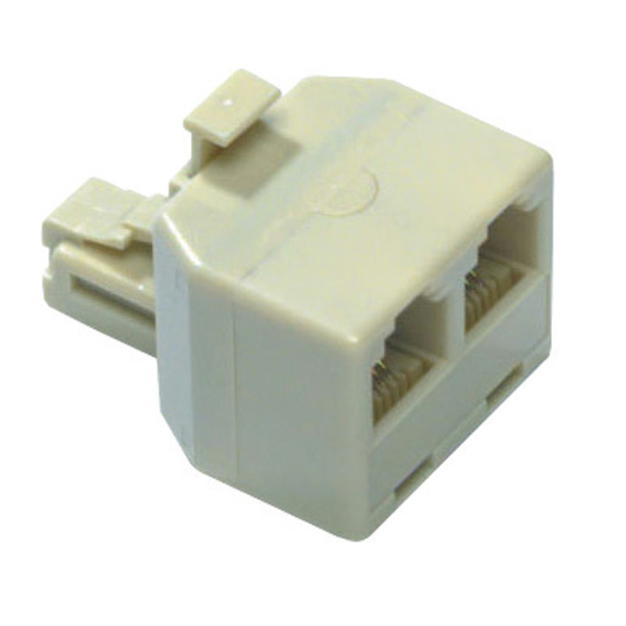 RJ12 64C Modular Double Adaptor 