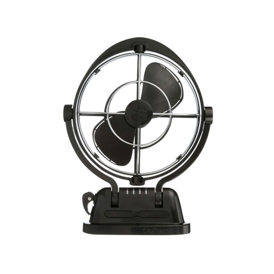 Sirocco 12-24VDC Gimbal Fan 7" Three Speed Black 