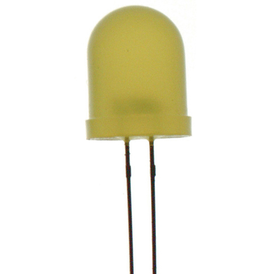 Yellow 10mm LED 210mcd Round Diffused 