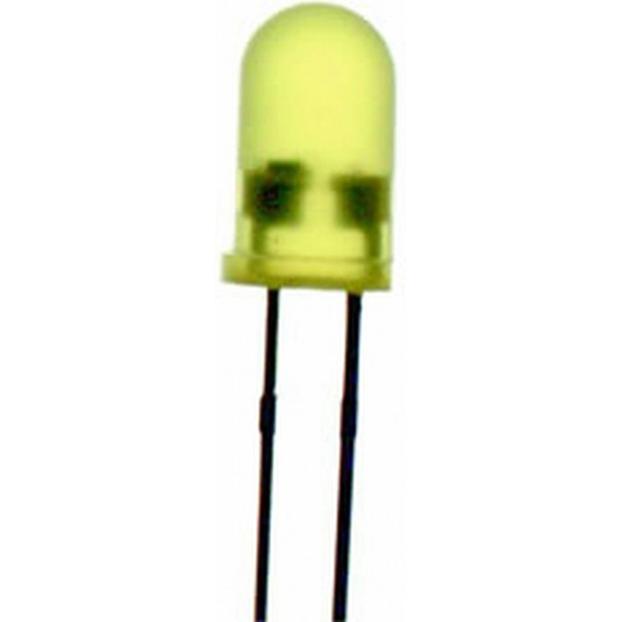 Yellow 5mm LED Flashing 35mcd Round Diffused 