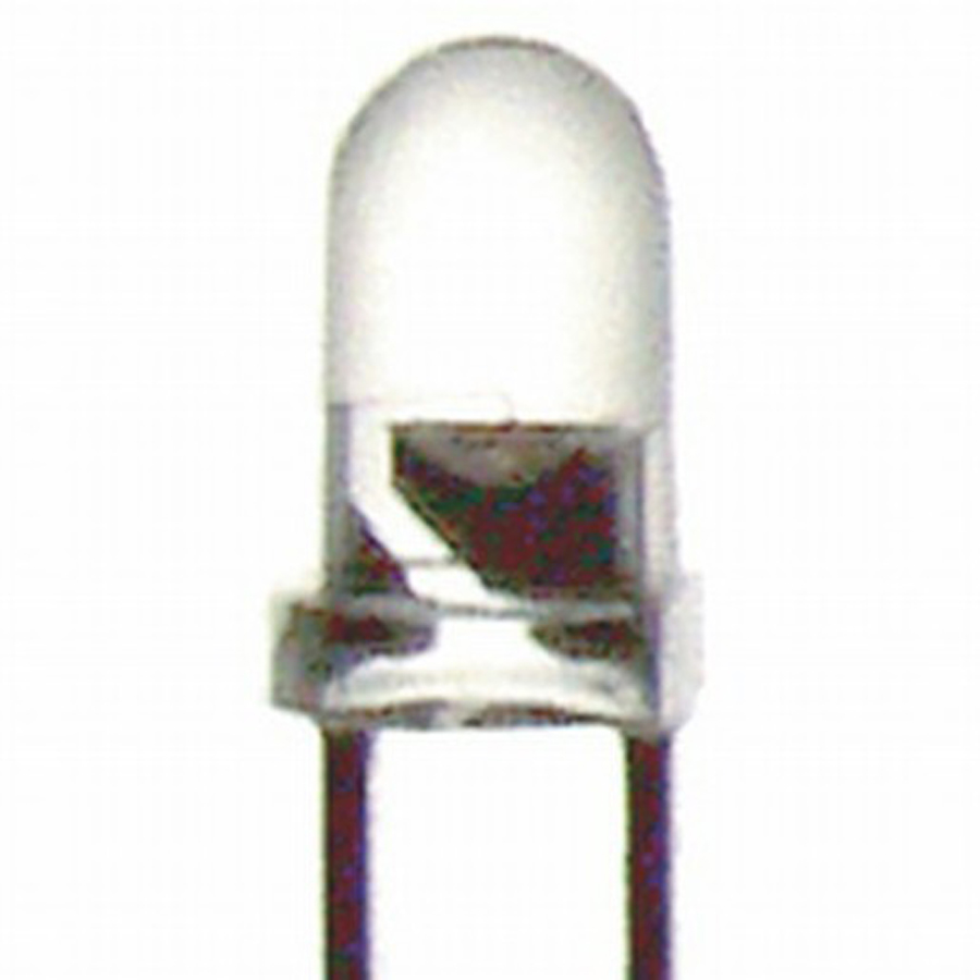 Bicolour RedGreen 3mm LED 30mcd Round Diffused 