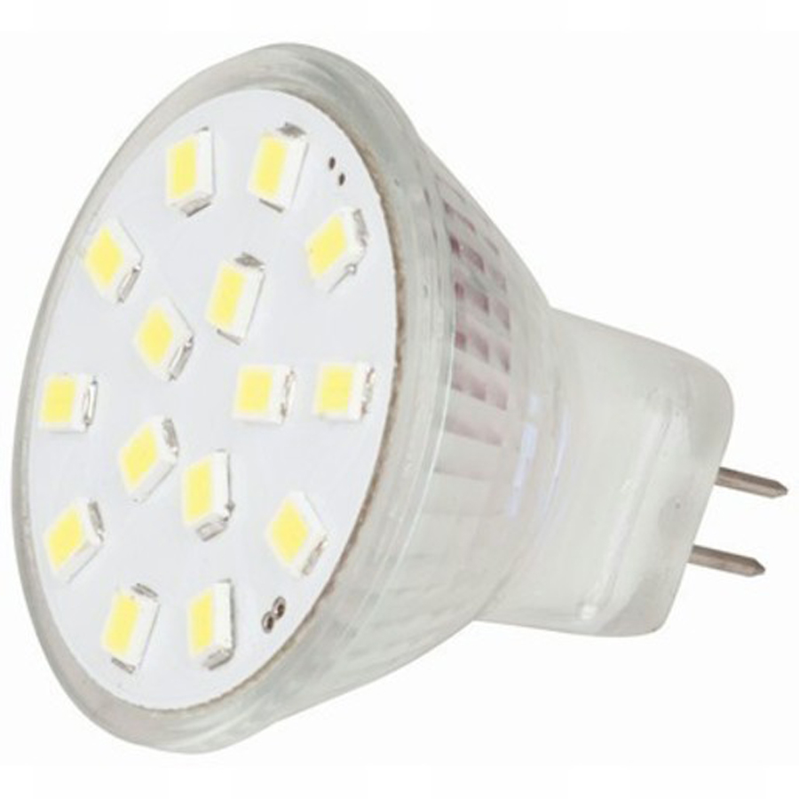 MR11 LED Replacement Light, 15x2385 LEDs, 120&ordm;, 12VACDC, Warm White 