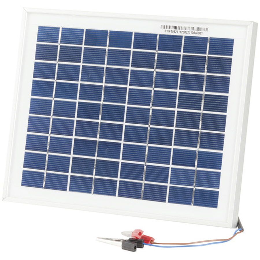 12V 5W Solar Panel with Clips 230 x 205 x 18mm 
